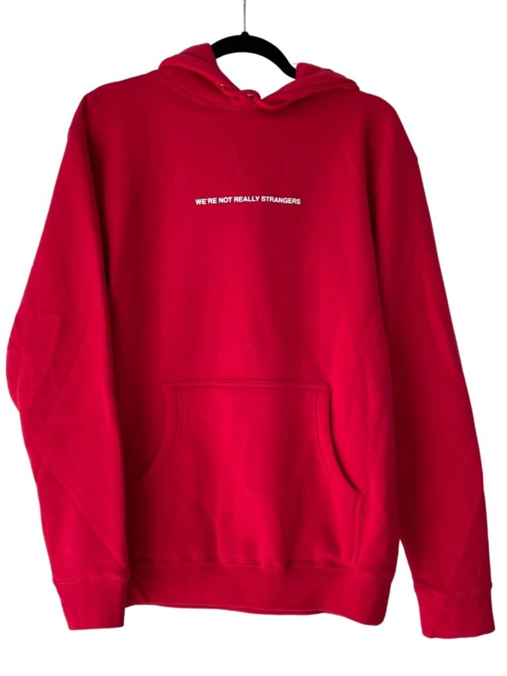 We're Not Really Strangers Hoodie Red S